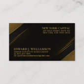 ブラックおよび金ゴールドプロフェッショナル名刺 名刺 (裏面)