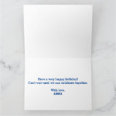 ブラックおよび金ゴールドモダンハッピーバースデーグリーティングカード カード (内部)