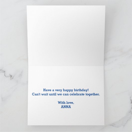 ブラックおよび金ゴールドモダンハッピーバースデーグリーティングカード カード (内部)