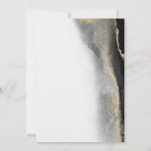 ブラックおよび金ゴールドモダン抽象芸術除・売却パーティー 招待状 (裏面)