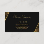 ブラックおよび金ゴールドロイヤリティカード 名刺 (裏面)