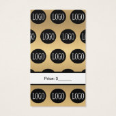 ブラックおよび金ゴールドロゴジュエリー価格ラベル (裏面)