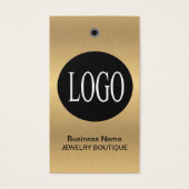 ブラックおよび金ゴールドロゴジュエリー価格ラベル (正面)
