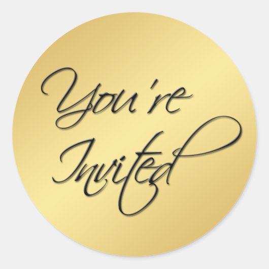 ブラックおよび金ゴールド1.5インチ径丸シール ラウンドシール (正面)