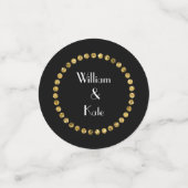 ブラックおよび金ゴールド コンフェッティ (スモール正面)