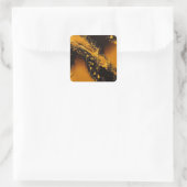 ブラックおよび金ゴールド スクエアシール (バッグ)