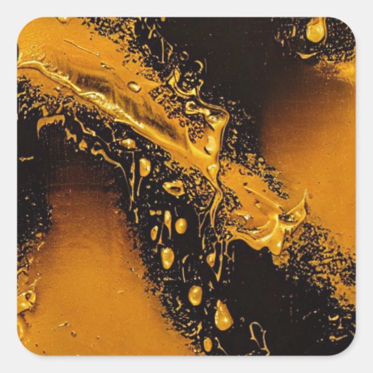 ブラックおよび金ゴールド スクエアシール (正面)