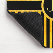 ブラックおよび金ゴールド マウスパッド (コーナー)