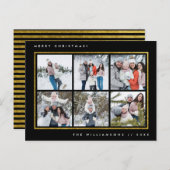 ブラックおよび金ゴールド | メリーモダンクリスマス6の写真 ポストカード (正面/裏面)