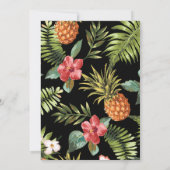 ブラックおよび金ゴールド |熱帯夏結婚式招待状 招待状 (裏面)