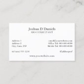 ブラックおよび金ゴールドSEOコンサルタントの名刺 名刺 (裏面)