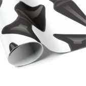 ブラックお尻プラグパターン – カスタマイズ可能 ラッピングペーパー (ロールコーナー)