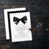 ブラックお洒落コケット弓卒業パーティー 招待状