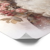 ブラックお洒落サンタ:ピンクとアーストーン ポスター (角)