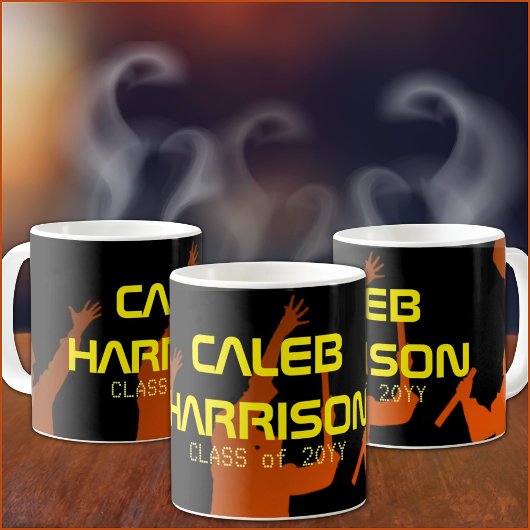 ブラックお洒落テクモダンの卒業 コーヒーマグカップ