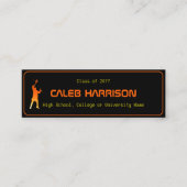 ブラックお洒落テクモダンの卒業 スキニー名刺 (正面)