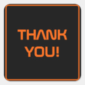 ブラックお洒落テクモダンの卒業 スクエアシール (正面)