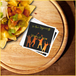 ブラックお洒落テクモダンの卒業 スタンダードカクテルナプキン