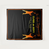 ブラックお洒落テクモダンの卒業 タペストリー (正面(横))