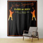 ブラックお洒落テクモダンの卒業 タペストリー (インサイチュ)