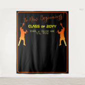 ブラックお洒落テクモダンの卒業 タペストリー (正面)