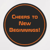 ブラックお洒落テクモダンの卒業 ラベル (デザイン2)