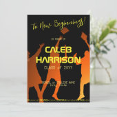 ブラックお洒落テクモダンの卒業 招待状 (スタンド正面)