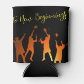 ブラックお洒落テクモダンの卒業 缶クーラー (正面)