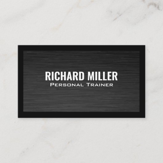 ブラックお洒落メタリックとブラック縁ど 名刺 (正面)