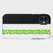 ブラックお洒落ライムホワイト水玉模様レースストライプ Case-Mate iPhoneケース (裏面(横))