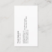 ブラックお洒落/ベージュトリム/ホームロゴ 名刺 (裏面)