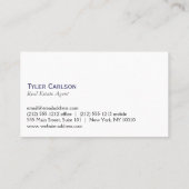 ブラックお洒落/ベージュトリム 名刺 (裏面)