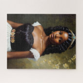 ブラックかわいらしガールプリンセスアート ジグソーパズル (横)