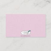 ブラックかわいらしシャンデリアPlのピンクの水玉模様で プレイスカード (裏面)