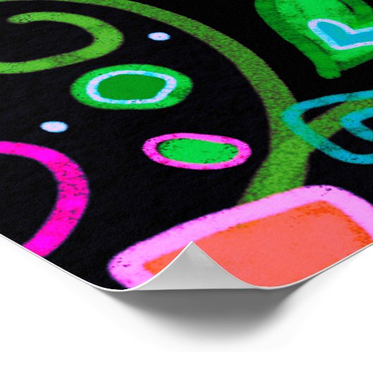 ブラックかわいらしフローラインスパイア引用文吸光度 ポスター