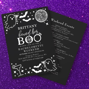 ブラックが彼女のブーをハロウィン・バチェラーウィークエンドに見つけた 招待状