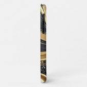 ブラックきらきら光る金ゴールド抽象芸術wダイヤモンドグリッター Case-Mate iPhoneケース (裏面/左)