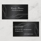 ブラックきらめくとシルバービジネスカード 名刺 (正面/裏面)
