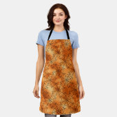 ブラックくもの巣ハロウィーンエプロン エプロン (着用した状態)