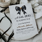 ブラックくもの巣ハロウィーンリトルブボウベイビーシャワー 招待状