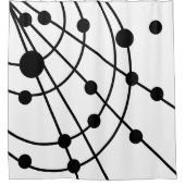 ブラックくもの巣 シャワーカーテン (正面)