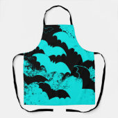 ブラックこうもりインティール（緑がかった色） エプロン (正面)