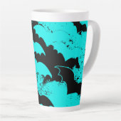 ブラックこうもりインティール（緑がかった色） カフェラテマグ (右アングル)