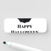 ブラックこうもりハッピーハローウィン追加ネーム文字ウィッチ 名札 (インサイチュ)