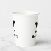 ブラックこうもりハッピーハローウィン追加ネーム文字ウィッチ 紙コップ (左)