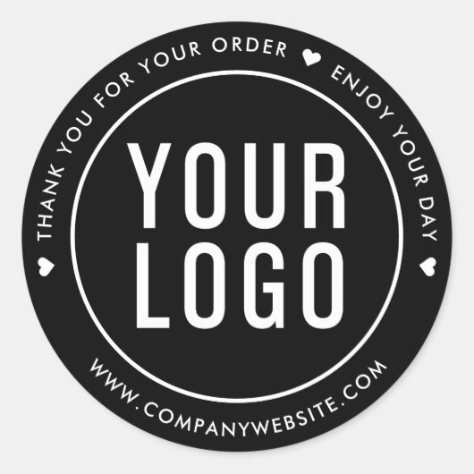 ブラックご注文のステッカーのロゴ ラウンドシール (正面)