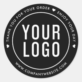 ブラックご注文のステッカーのロゴ ラウンドシール