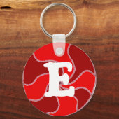 ブラックさくらんぼとストロベリーキャンディスワールキーチェーン キーホルダー (正面)