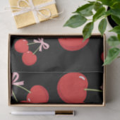 ブラックさくらんぼとピンクボウコケット 薄葉紙 (ギフト)