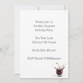 ブラックさくらんぼパーティの招待状 招待状 (裏面)